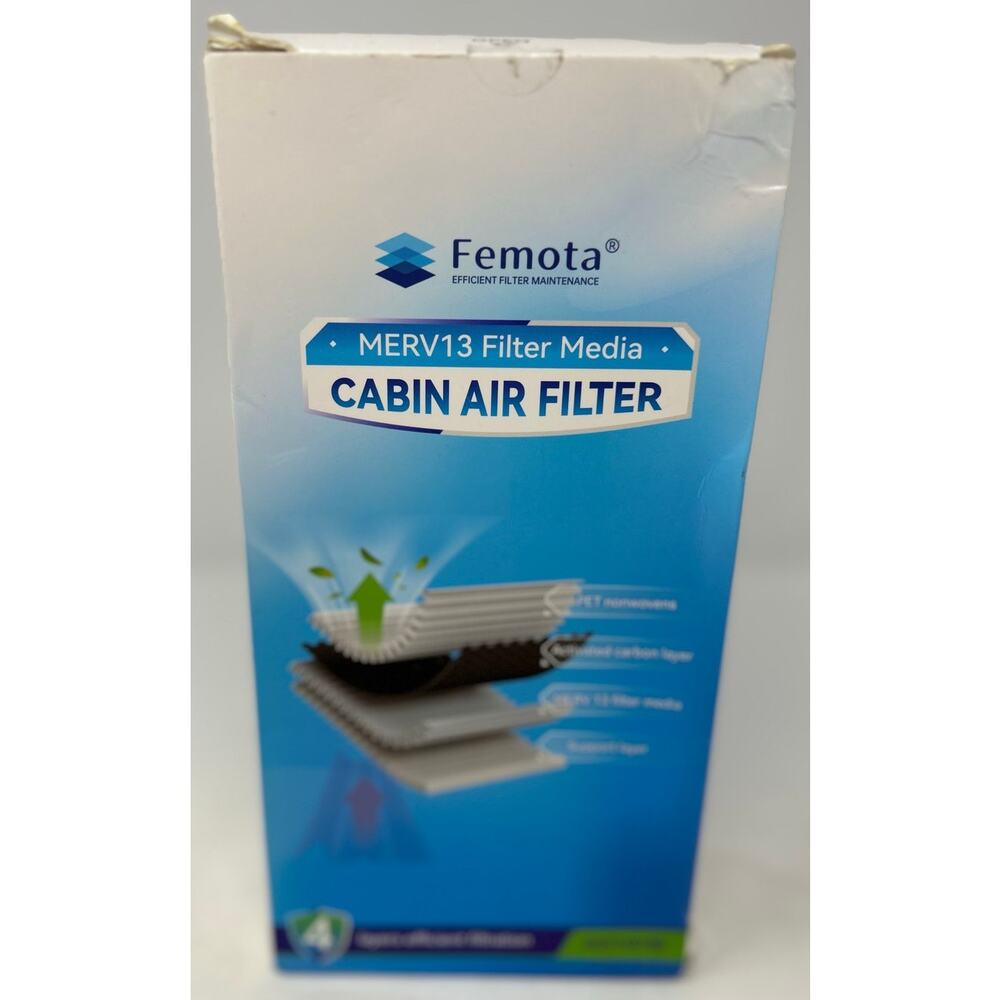 Femota Cabin Air Filter MERV13 Filter Media‎ HCF11815D Set of 2